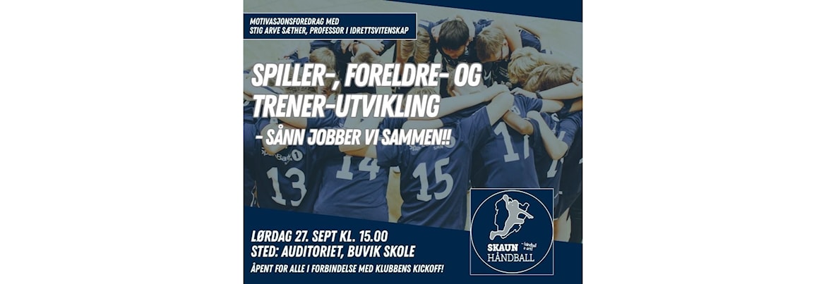 Motivasjonsforedrag med Stig Arve Sæther, professor i idrettsvitenskap